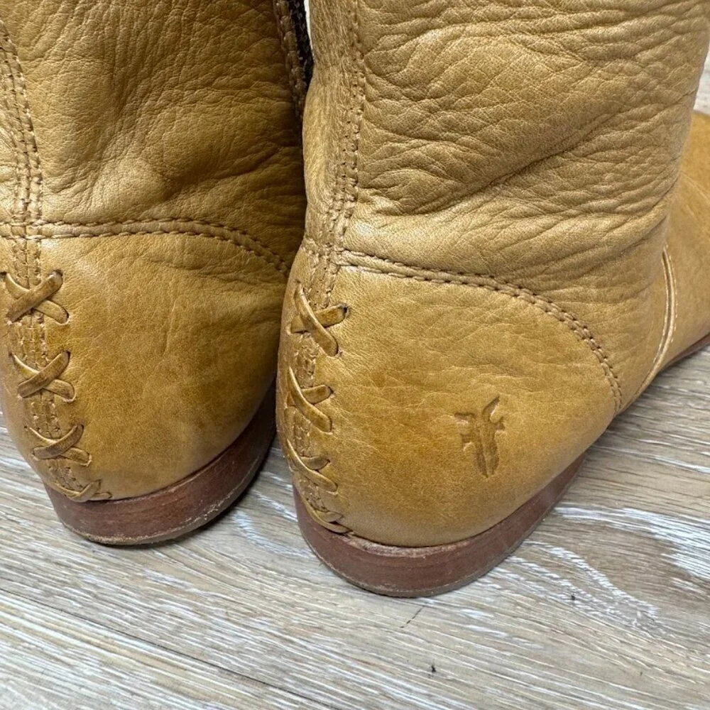Frye Jillian Tan Leather Riding Boots Women's Size 6